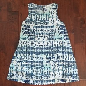Nicole Miller Blue and White Patterned Dress